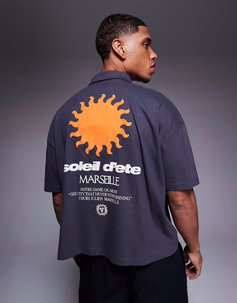 Укороченная рубашка-поло свободного кроя ASOS DESIGN с заниженной линией плеч и принтом из пены
Укороченная рубашка-поло свободного кроя ASOS DESIGN с заниженной линией плеч и принтом из пены