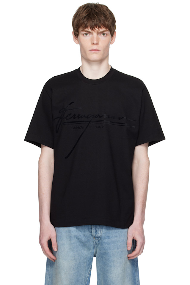 Футболка с принтом и круглым вырезом Signature Ferragamo, черный
Футболка с принтом и круглым вырезом Signature Ferragamo, черный