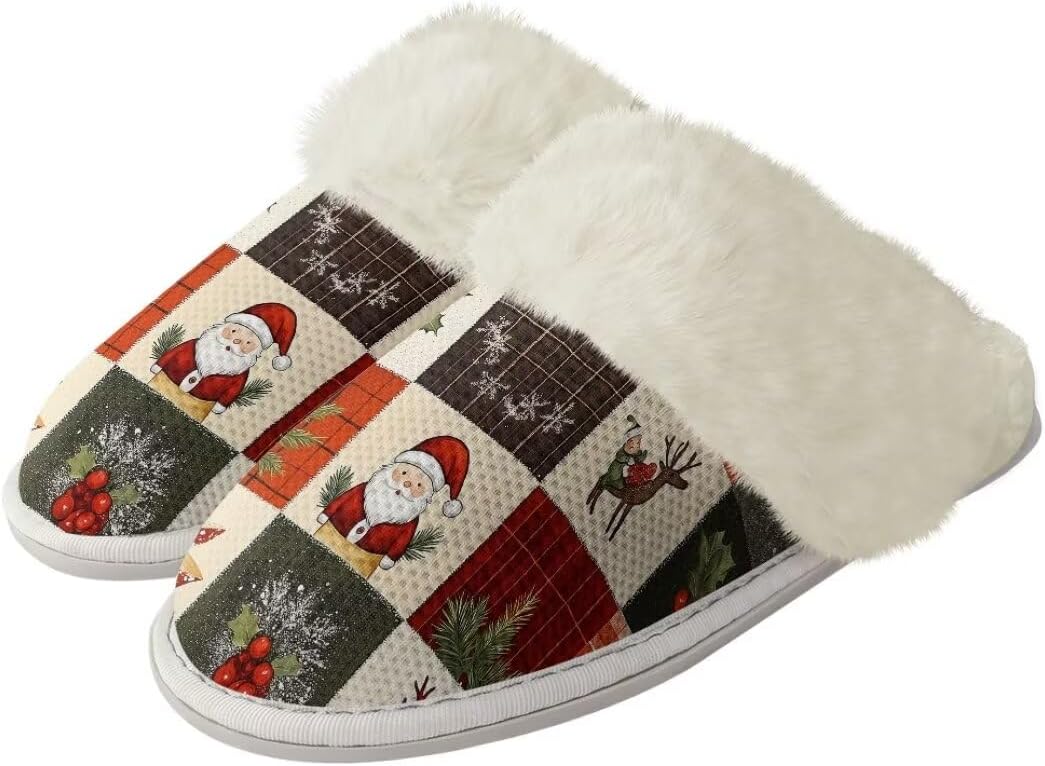 Рождественские унисекс пушистые тапочки для пары, легкие зимние домашние тапочки с противоскользящей подошвой Xixirimido, Santa Claus Print
Рождественские унисекс пушистые тапочки для пары, легкие зимние домашние тапочки с противоскользящей подошвой Xixirimido, Santa Claus Print