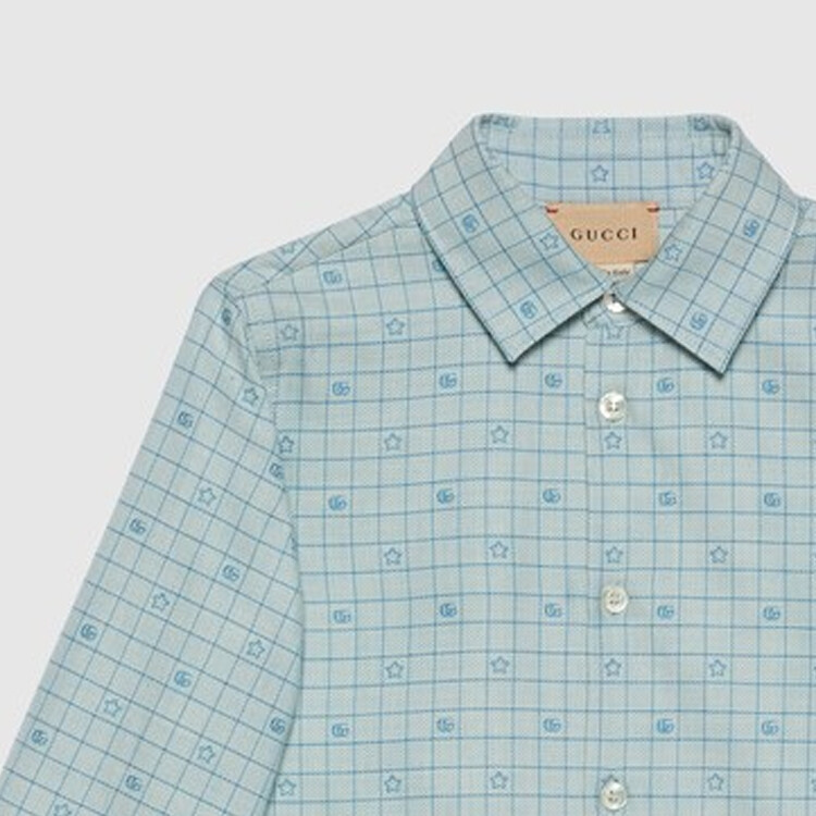 Детская рубашка Gucci, синий
Детская рубашка Gucci, синий