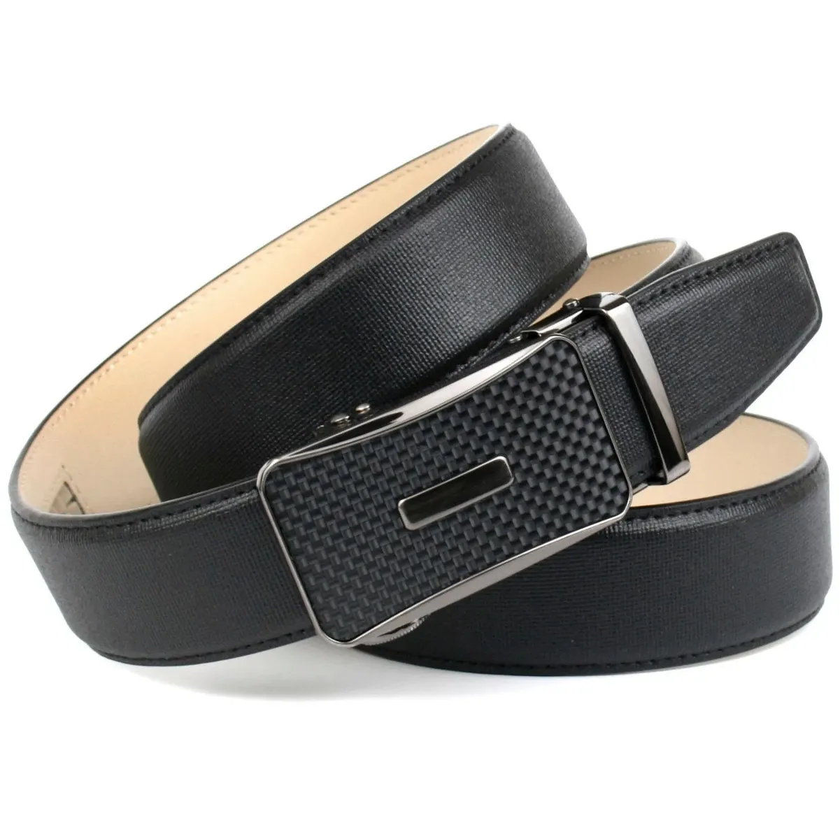 Кожаный ремень Anthoni Crown с карбоновой застежкой, черный
Кожаный ремень Anthoni Crown с карбоновой застежкой, черный