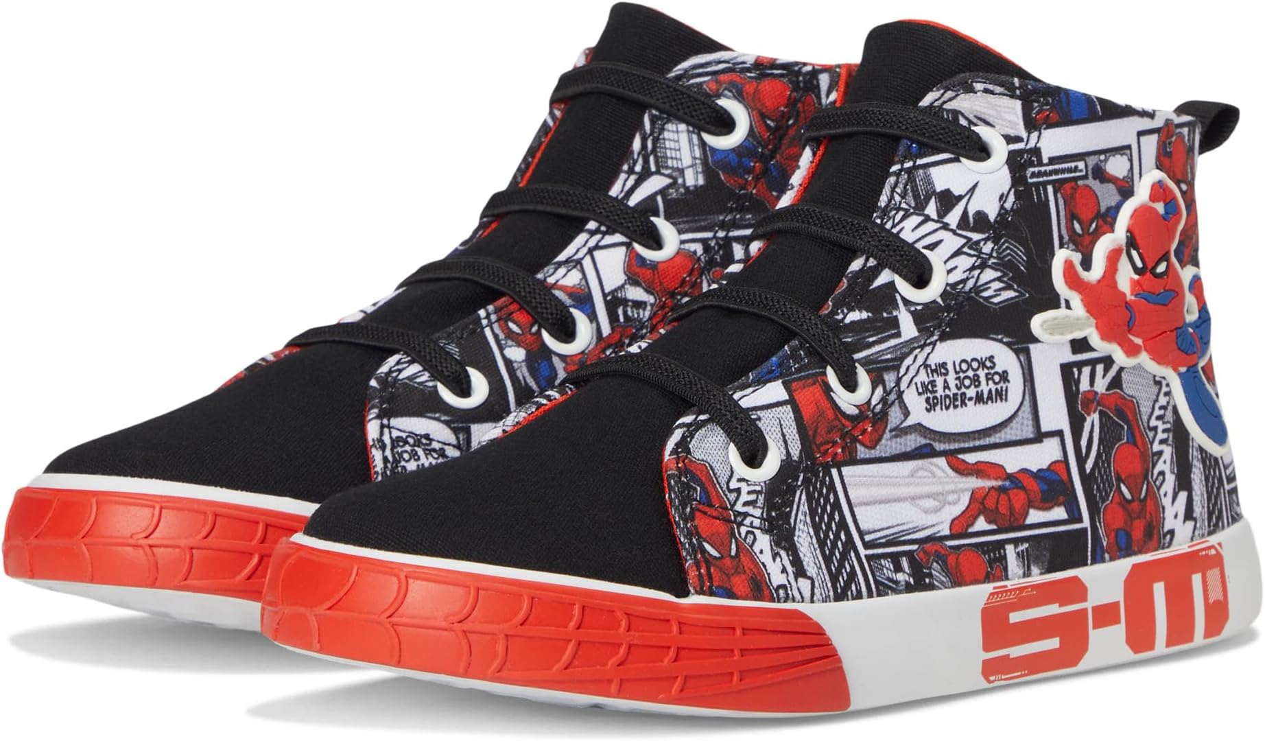 Кроссовки Josmo Spiderman High Top Sneaker, цвет Black/Red 
Кроссовки Josmo Spiderman High Top Sneaker, цвет Black/Red