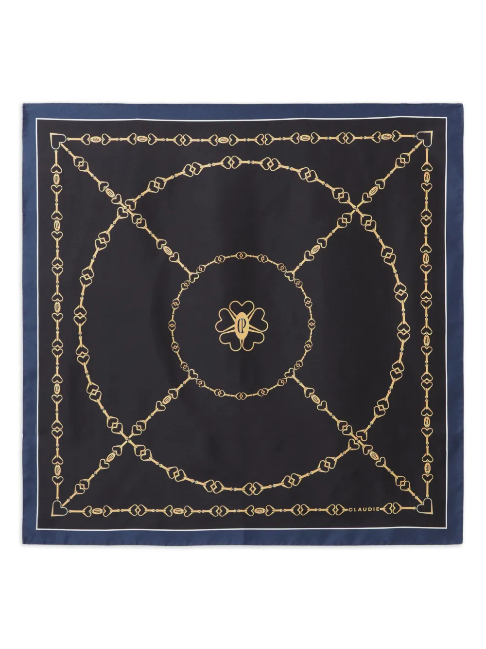 Шелковый шарф с цепочкой в виде сердца Claudie Pierlot, синий
Шелковый шарф с цепочкой в виде сердца Claudie Pierlot, синий