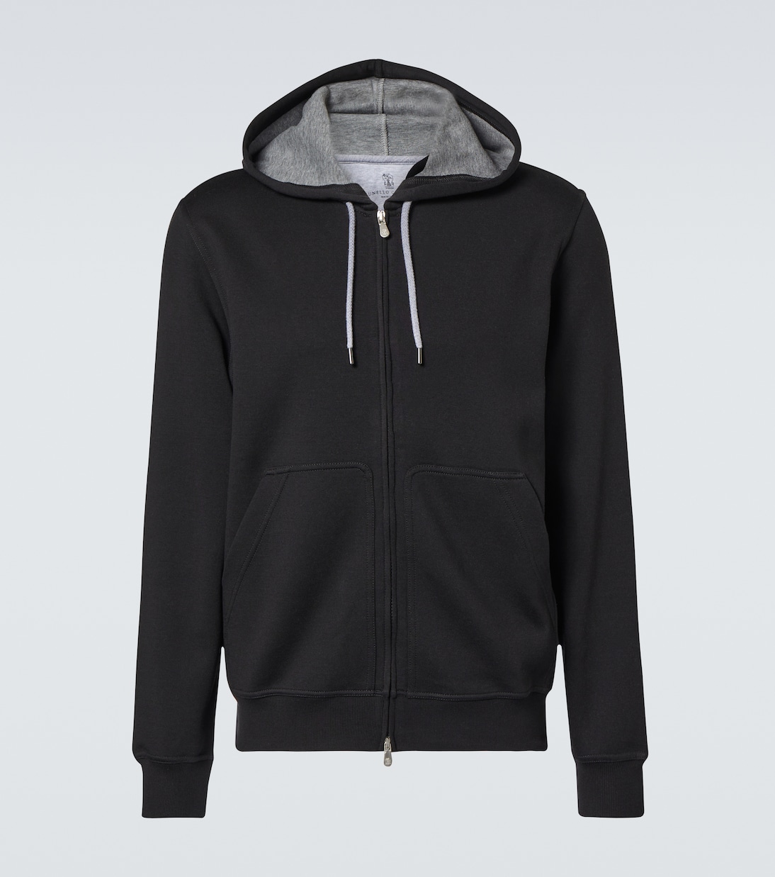 Хлопковый худи с добавками Brunello Cucinelli, черный
Хлопковый худи с добавками Brunello Cucinelli, черный