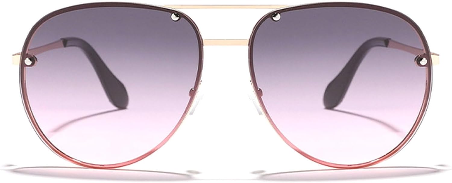 Модные солнцезащитные очки-пилот большого размера для женщин и мужчин. Стильные винтажные солнцезащитные очки в металлической оправе 70-х годов, большие круглые, с защитой от УФ-излучения UV400 mincl, Purple
Модные солнцезащитные очки-пилот большого размера для женщин и мужчин. Стильные винтажные солнцезащитные очки в металлической оправе 70-х годов, большие круглые, с защитой от УФ-излучения UV400 mincl, Purple