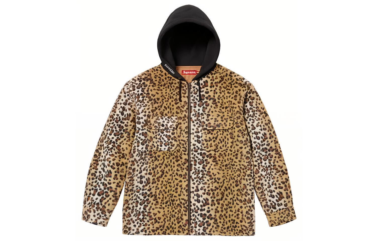 Флисовая худи на молнии Supreme, коричневый леопардовый принт
Флисовая худи на молнии Supreme, коричневый леопардовый принт