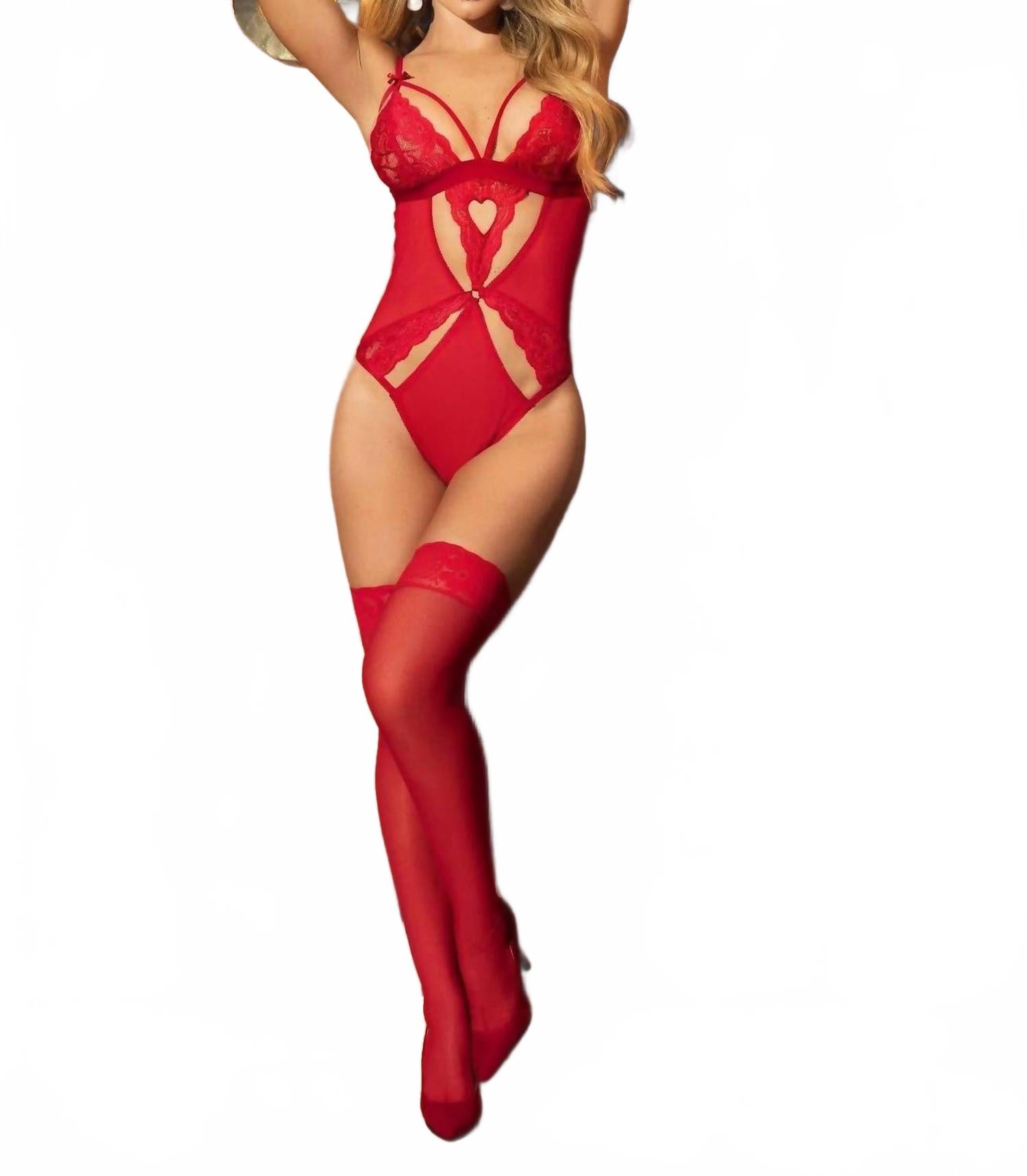 Теодора Тедди боди на бретелях в красном цвете Mapale
Теодора Тедди боди на бретелях в красном цвете Mapale