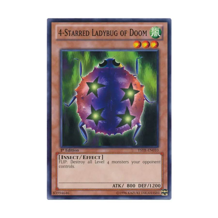 CCG 4-звездочная Божья коровка Рока (Обычная), Yu-Gi-Oh - Structure Deck - Yugi Reloaded - Singles
CCG 4-звездочная Божья коровка Рока (Обычная), Yu-Gi-Oh - Structure Deck - Yugi Reloaded - Singles