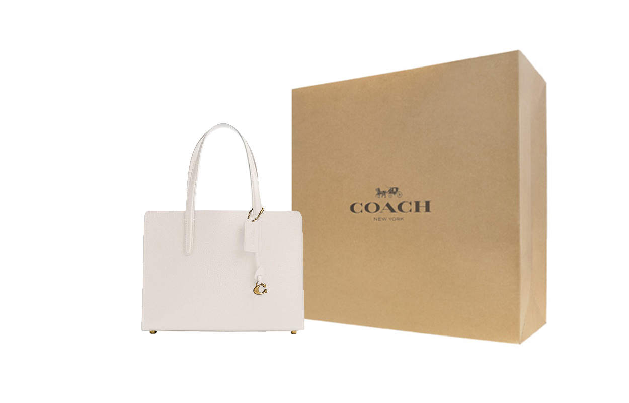 COACH Сумка-шоппер Carter из галечной кожи, большая женская сумка белого цвета
COACH Сумка-шоппер Carter из галечной кожи, большая женская сумка белого цвета