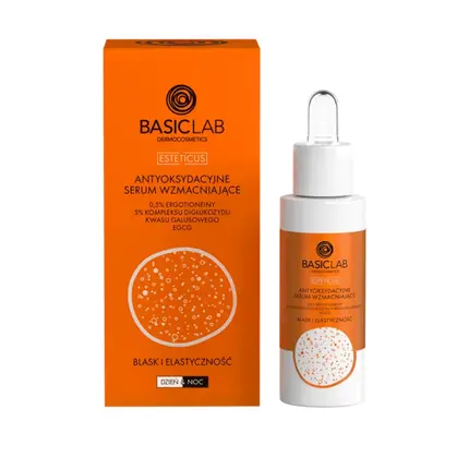 Антиоксидантная укрепляющая сыворотка 0,5% эрготионеина, 5% диглюкозидного комплекса галловой кислоты, 30 мл Basiclab
Антиоксидантная укрепляющая сыворотка 0,5% эрготионеина, 5% диглюкозидного комплекса галловой кислоты, 30 мл Basiclab