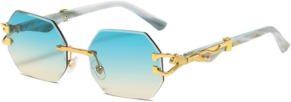 Солнцезащитные очки без оправы в форме шестиугольника для женщин, в стиле ретро, мужские солнцезащитные очки, очки с защитой от УФ-излучения UV400 generic, Cyan Yellow
Солнцезащитные очки без оправы в форме шестиугольника для женщин, в стиле ретро, мужские солнцезащитные очки, очки с защитой от УФ-излучения UV400 generic, Cyan Yellow