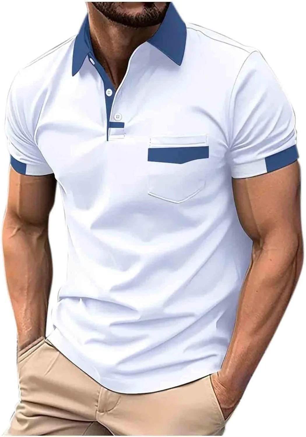 Футболка-поло мужская с коротким рукавом, полосатая, влагоотводящая, slim fit QUNPIU
Футболка-поло мужская с коротким рукавом, полосатая, влагоотводящая, slim fit QUNPIU