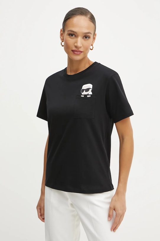 Хлопковая футболка Karl Lagerfeld, черный
Хлопковая футболка Karl Lagerfeld, черный