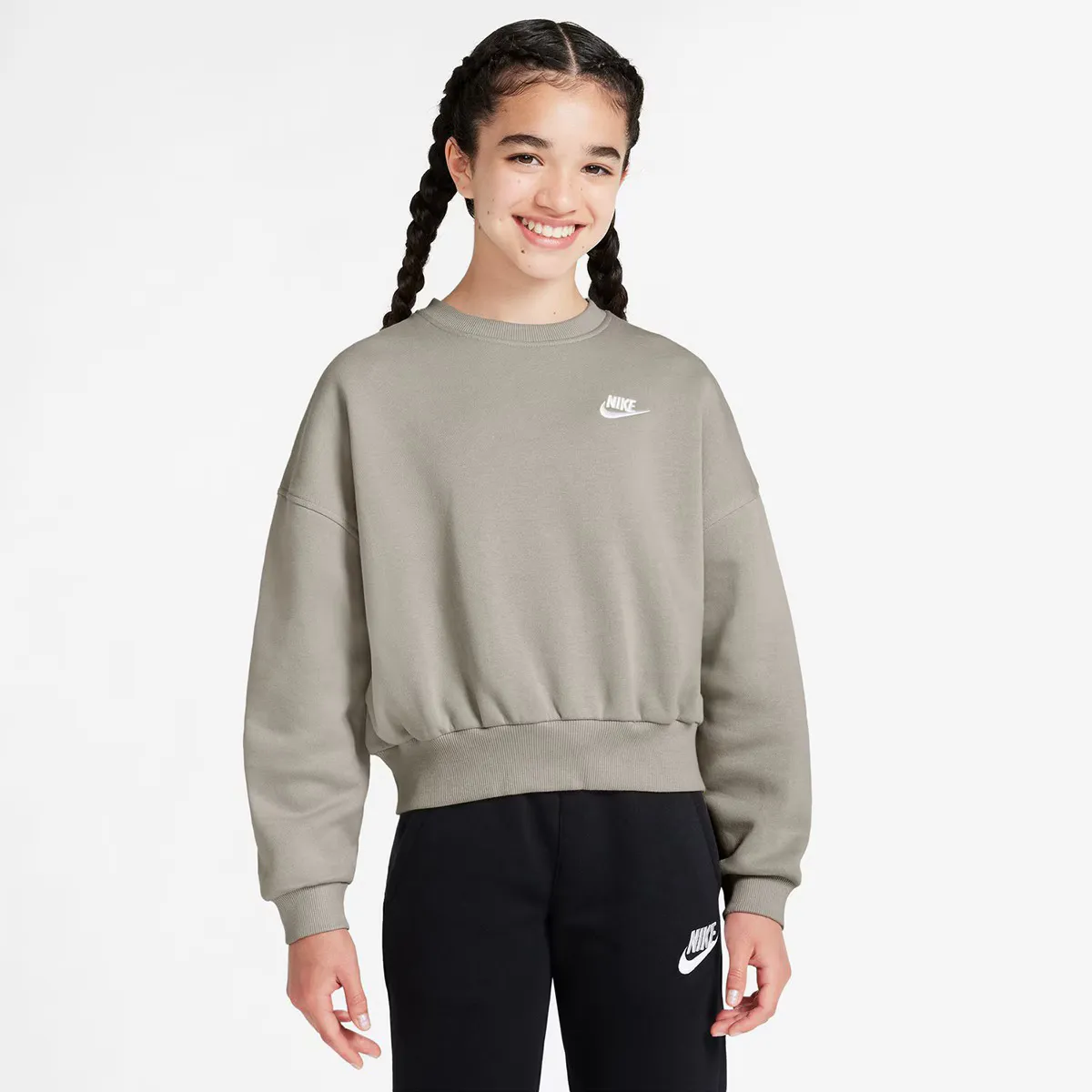 Клубная спортивная одежда для девочек Флисовая толстовка Nike, серый
Клубная спортивная одежда для девочек Флисовая толстовка Nike, серый