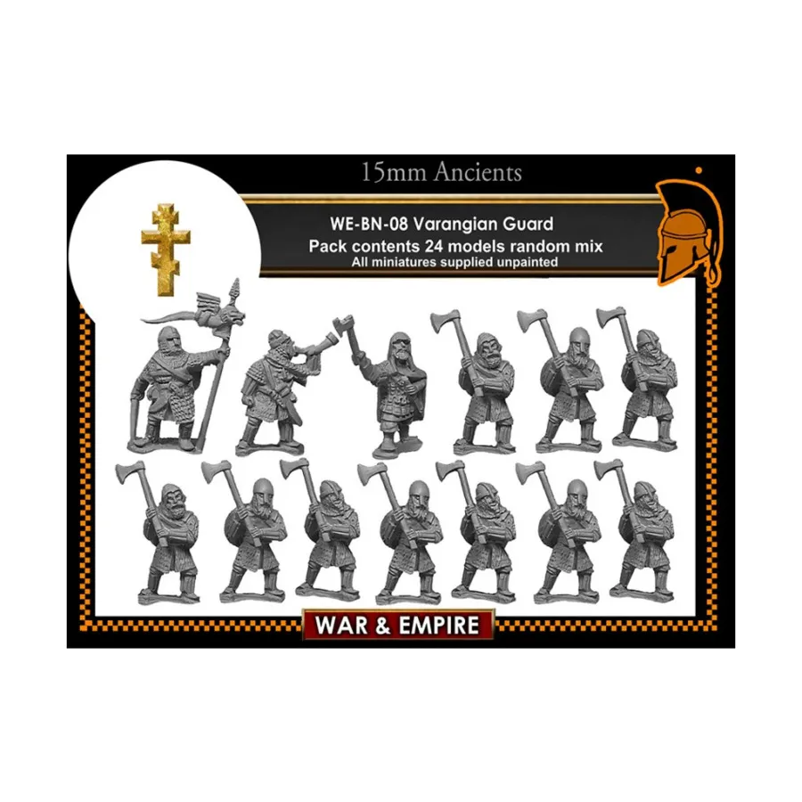 Варяжская гвардия, War & Empire - Dark Ages Miniatures - Byzantine, Late/Nikephorian (15mm) 
Варяжская гвардия, War & Empire - Dark Ages Miniatures - Byzantine, Late/Nikephorian (15mm)