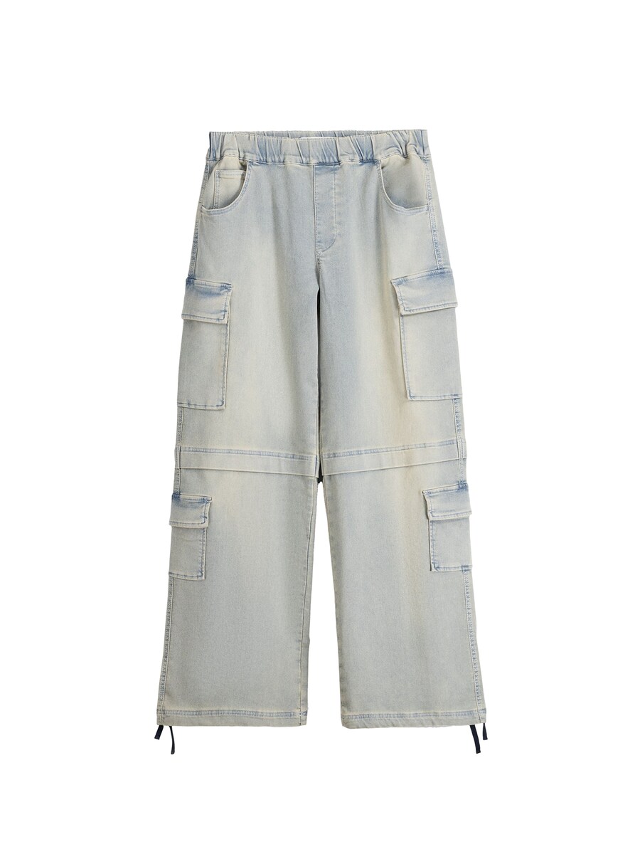 Широкие джинсы-карго Bershka, синий
Широкие джинсы-карго Bershka, синий