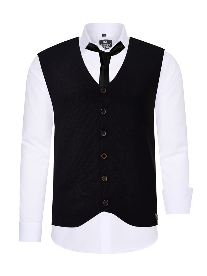 Рубашка с жилетом и галстуком, комплект из 3 предметов белого цвета Rusty Neal
Рубашка с жилетом и галстуком, комплект из 3 предметов белого цвета Rusty Neal