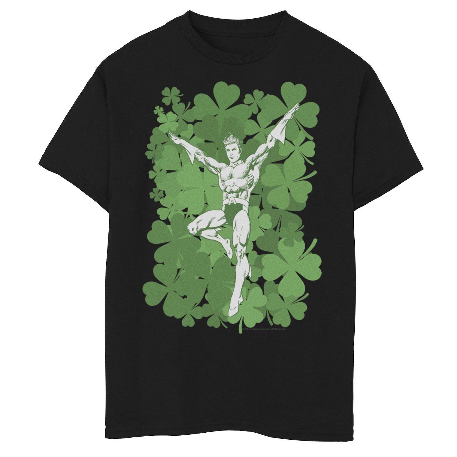 Футболка с рисунком «День Святого Патрика», портрет «Аквамен, трилистник», для мальчиков 8–20 лет, DC Comics DC Comics 
Футболка с рисунком «День Святого Патрика», портрет «Аквамен, трилистник», для мальчиков 8–20 лет, DC Comics DC Comics