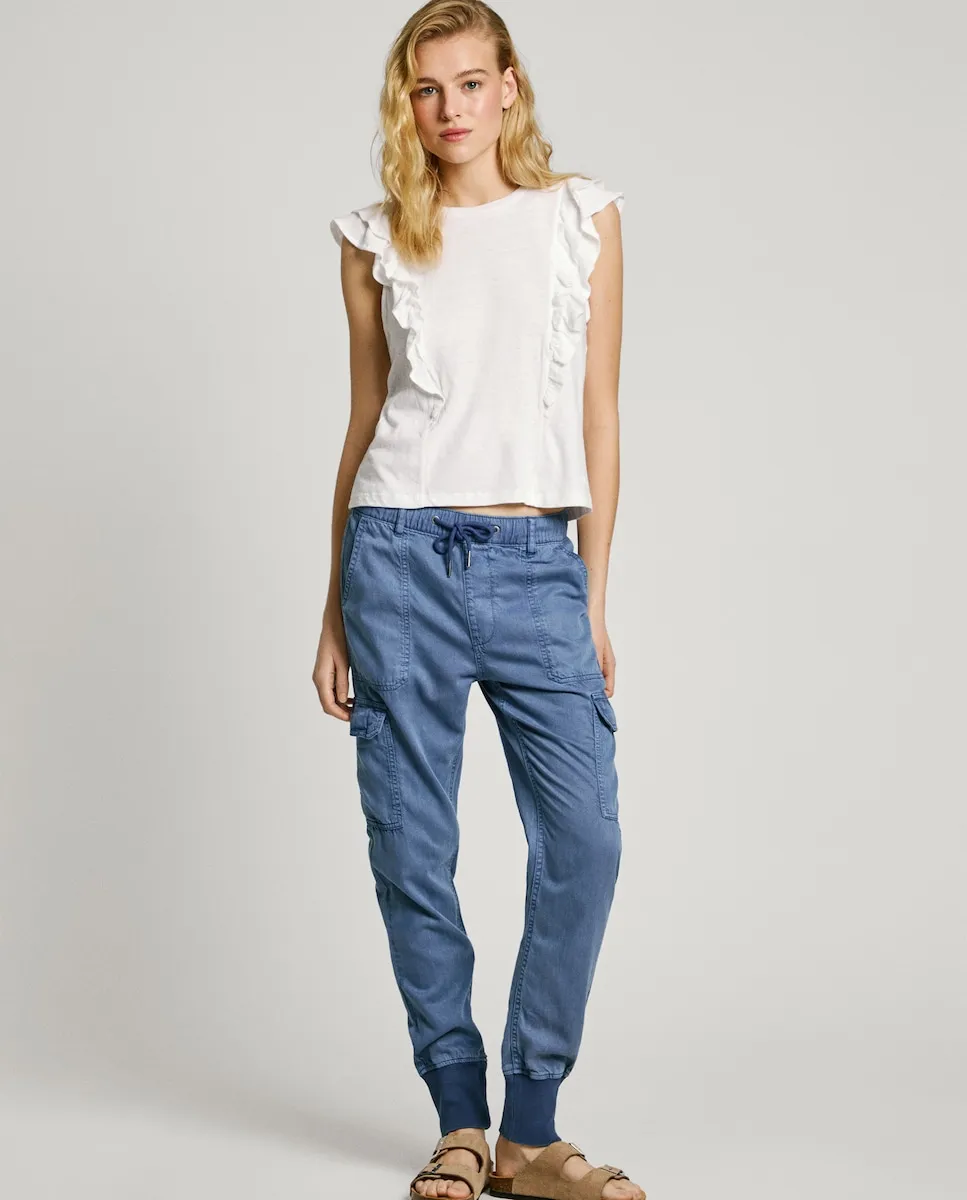 Женские джоггеры из твила с эластичной талией Pepe Jeans, синий
Женские джоггеры из твила с эластичной талией Pepe Jeans, синий