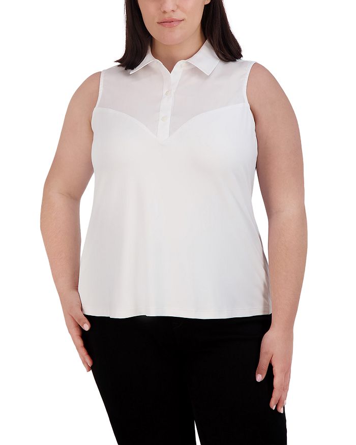 Топ Ricki из комбинированных материалов Foxcroft Plus, белый
Топ Ricki из комбинированных материалов Foxcroft Plus, белый