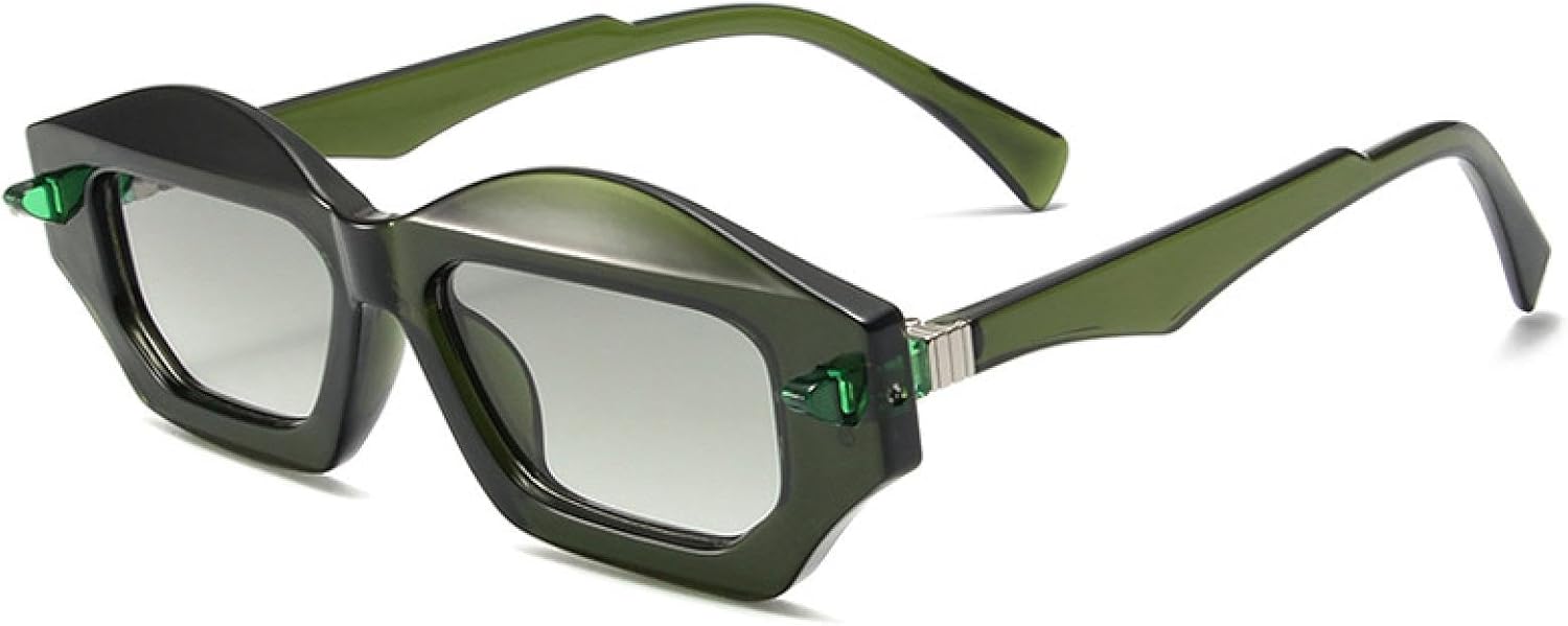 Модные уникальные солнцезащитные очки в форме многоугольного кошачьего глаза, двухцветные, для женщин и мужчин, в стиле ретро, с заклепками и градиентным переходом цвета VVTWSSW, Green Green Gradient
Модные уникальные солнцезащитные очки в форме многоугольного кошачьего глаза, двухцветные, для женщин и мужчин, в стиле ретро, с заклепками и градиентным переходом цвета VVTWSSW, Green Green Gradient