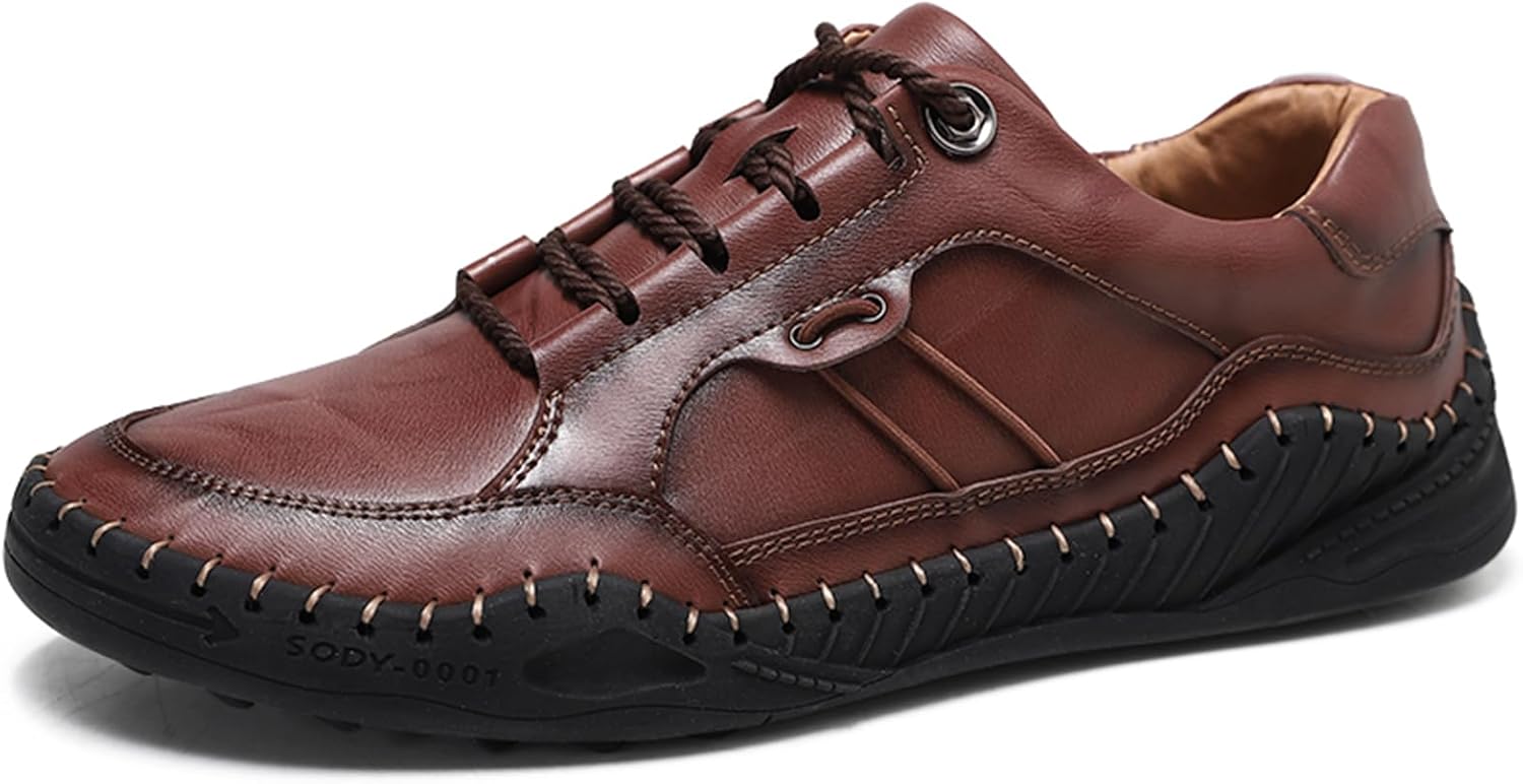 Мужские модные кожаные кроссовки Мужские повседневные туфли Мужские мягкие удобные туфли для вождения и ходьбы Abborora, темно-коричневый
Мужские модные кожаные кроссовки Мужские повседневные туфли Мужские мягкие удобные туфли для вождения и ходьбы Abborora, темно-коричневый