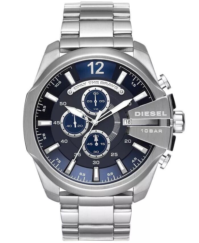 Часы Mega Chief с хронографом и браслетом из нержавеющей стали, 51 мм Diesel, серебро
Часы Mega Chief с хронографом и браслетом из нержавеющей стали, 51 мм Diesel, серебро