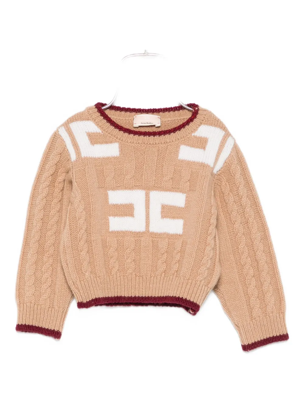 Свитер с косами Elisabetta Franchi La Mia Bambina, бежевый
Свитер с косами Elisabetta Franchi La Mia Bambina, бежевый