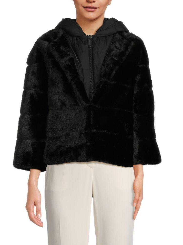 Бомбер из искусственного меха с капюшоном Belle Fare, черный
Бомбер из искусственного меха с капюшоном Belle Fare, черный