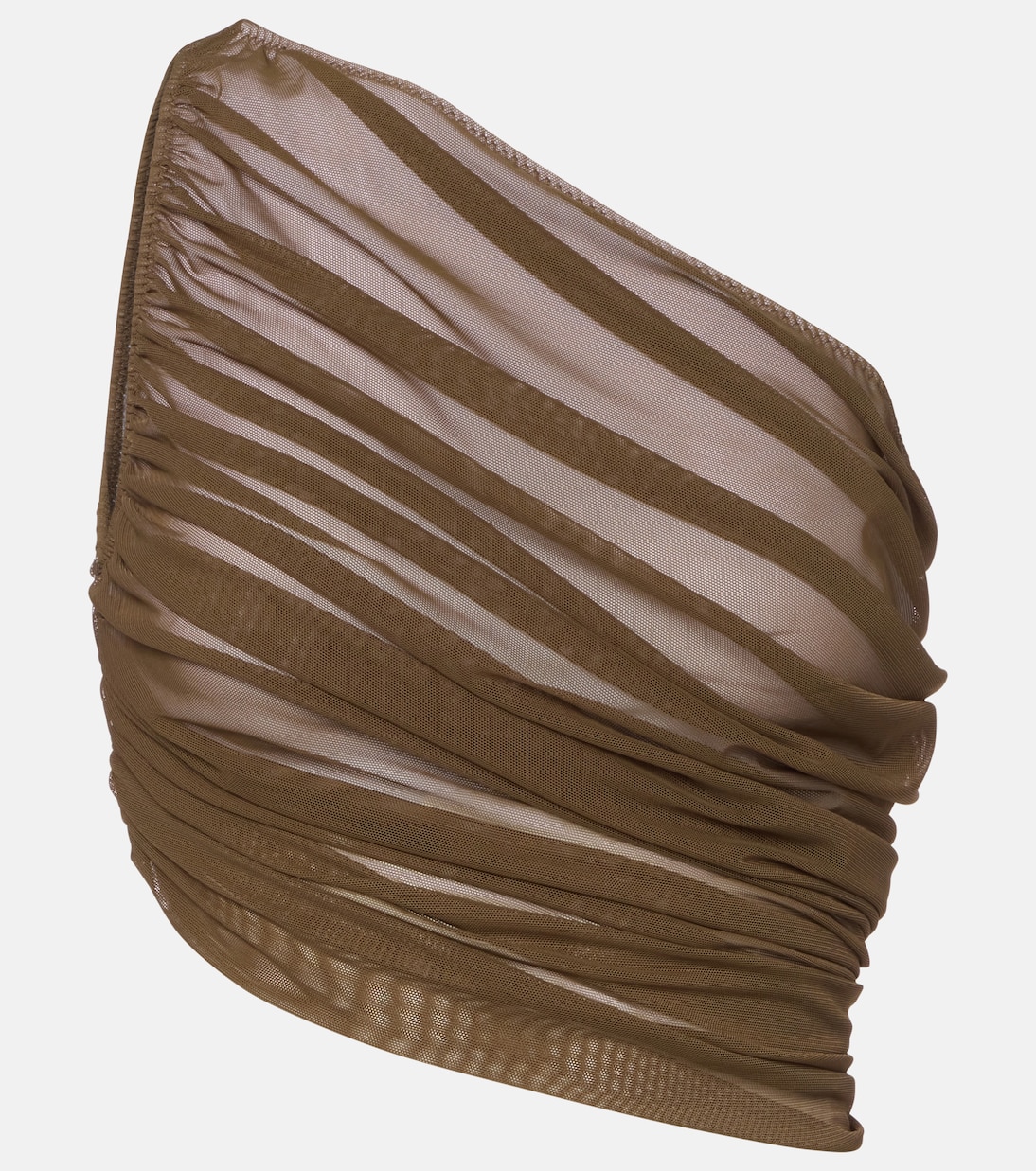 Асимметричный укороченный топ Diana со сборками Norma Kamali, Bark 
Асимметричный укороченный топ Diana со сборками Norma Kamali, Bark