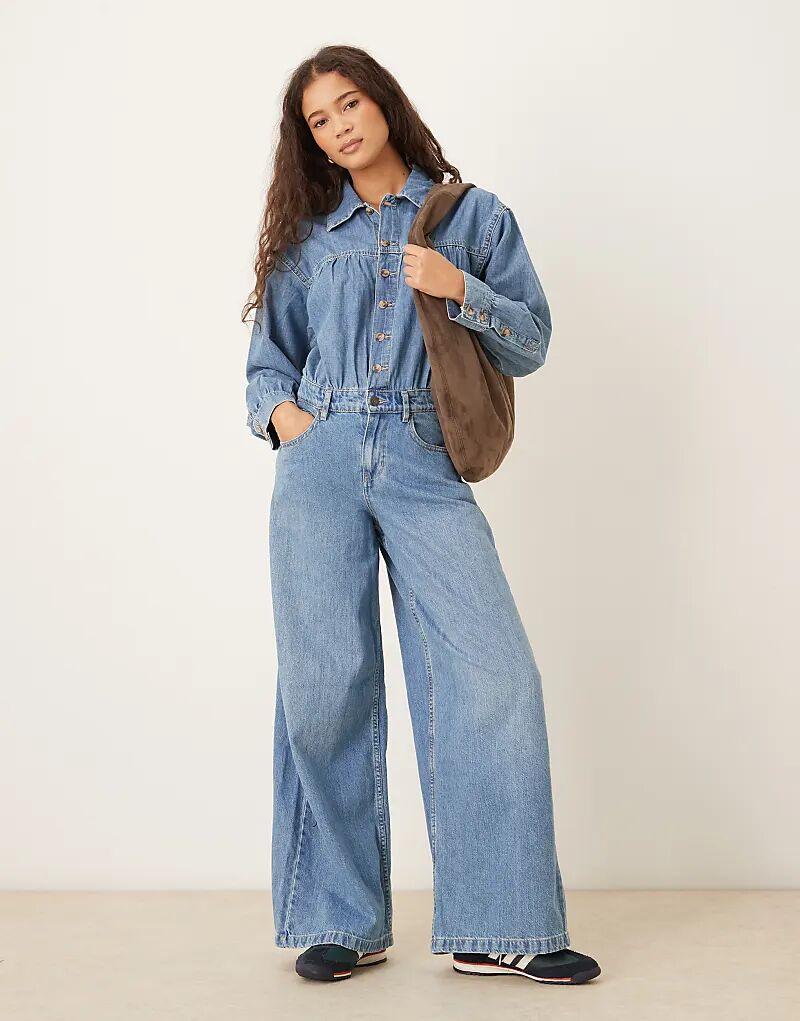 Джинсовый комбинезон Free People carpe diem slouchy в средне-синем цвете
Джинсовый комбинезон Free People carpe diem slouchy в средне-синем цвете