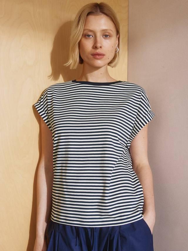 Футболка с закатанными манжетами в полоску Albaray, темно-синий
Футболка с закатанными манжетами в полоску Albaray, темно-синий