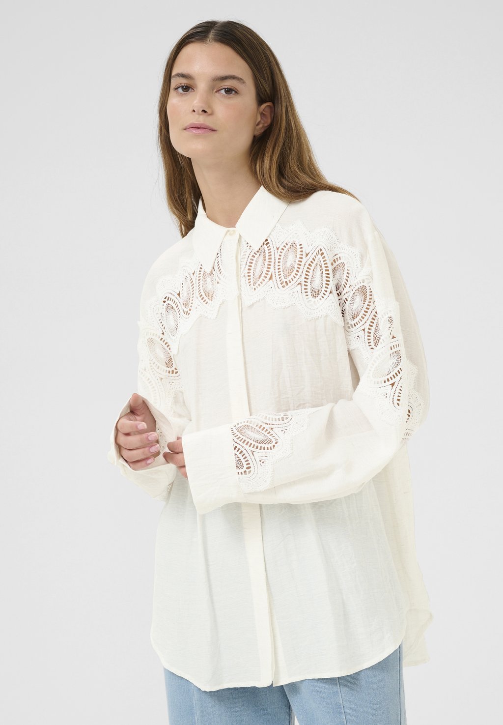 Блузка на пуговицах Karen by Simonsen, белый
Блузка на пуговицах Karen by Simonsen, белый