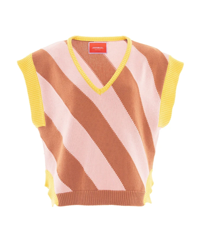 Жилет с ромбовидным узором La Doublej, розовый
Жилет с ромбовидным узором La Doublej, розовый