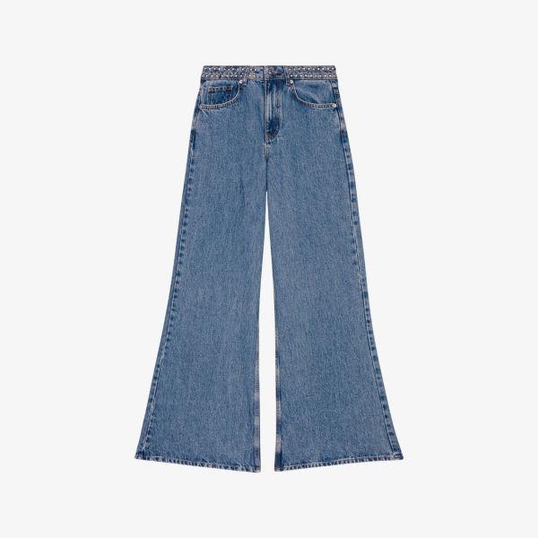 Джинсы Maje с расклешенными штанинами, синий
Джинсы Maje с расклешенными штанинами, синий
