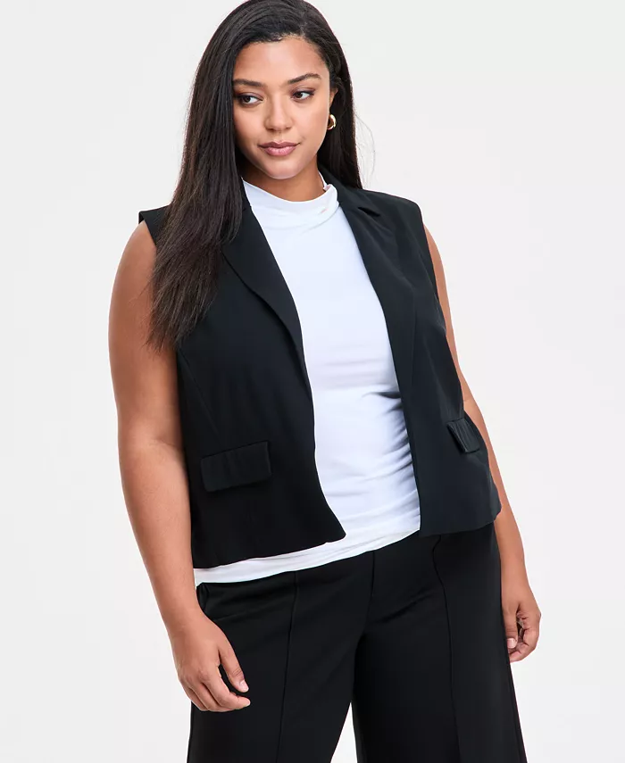 Модный укороченный жилет больших размеров Bar III, черный
Модный укороченный жилет больших размеров Bar III, черный