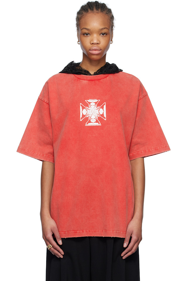 Футболка с капюшоном и принтом в виде сердца We11Done, красный
Футболка с капюшоном и принтом в виде сердца We11Done, красный