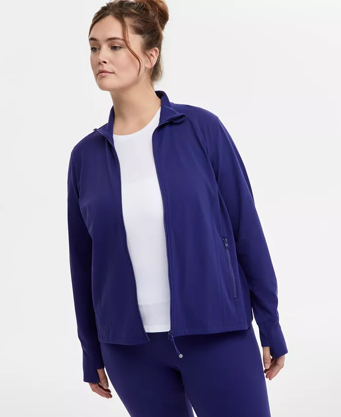 Плюс сайз мягкая эластичная однотонная куртка на молнии ID Ideology, синий
Плюс сайз мягкая эластичная однотонная куртка на молнии ID Ideology, синий