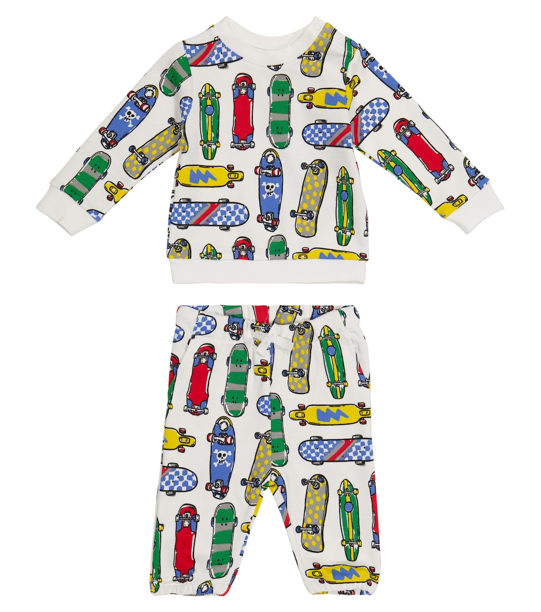 Комплект из детской толстовки с принтом и спортивных штанов Stella McCartney Kids, Skateboard B White
Комплект из детской толстовки с принтом и спортивных штанов Stella McCartney Kids, Skateboard B White