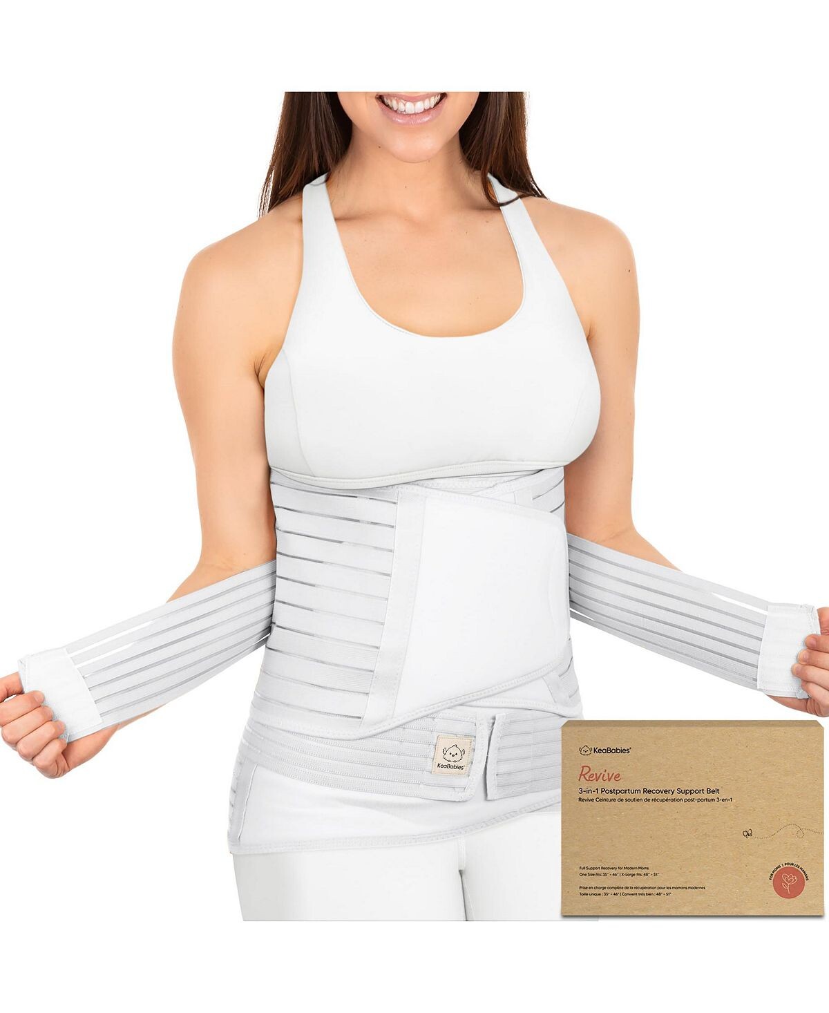 Послеродовой бандаж для живота Revive 3 в 1, послеродовое восстановление, корректирующее белье для послеродового пояса KeaBabies, белый
Послеродовой бандаж для живота Revive 3 в 1, послеродовое восстановление, корректирующее белье для послеродового пояса KeaBabies, белый