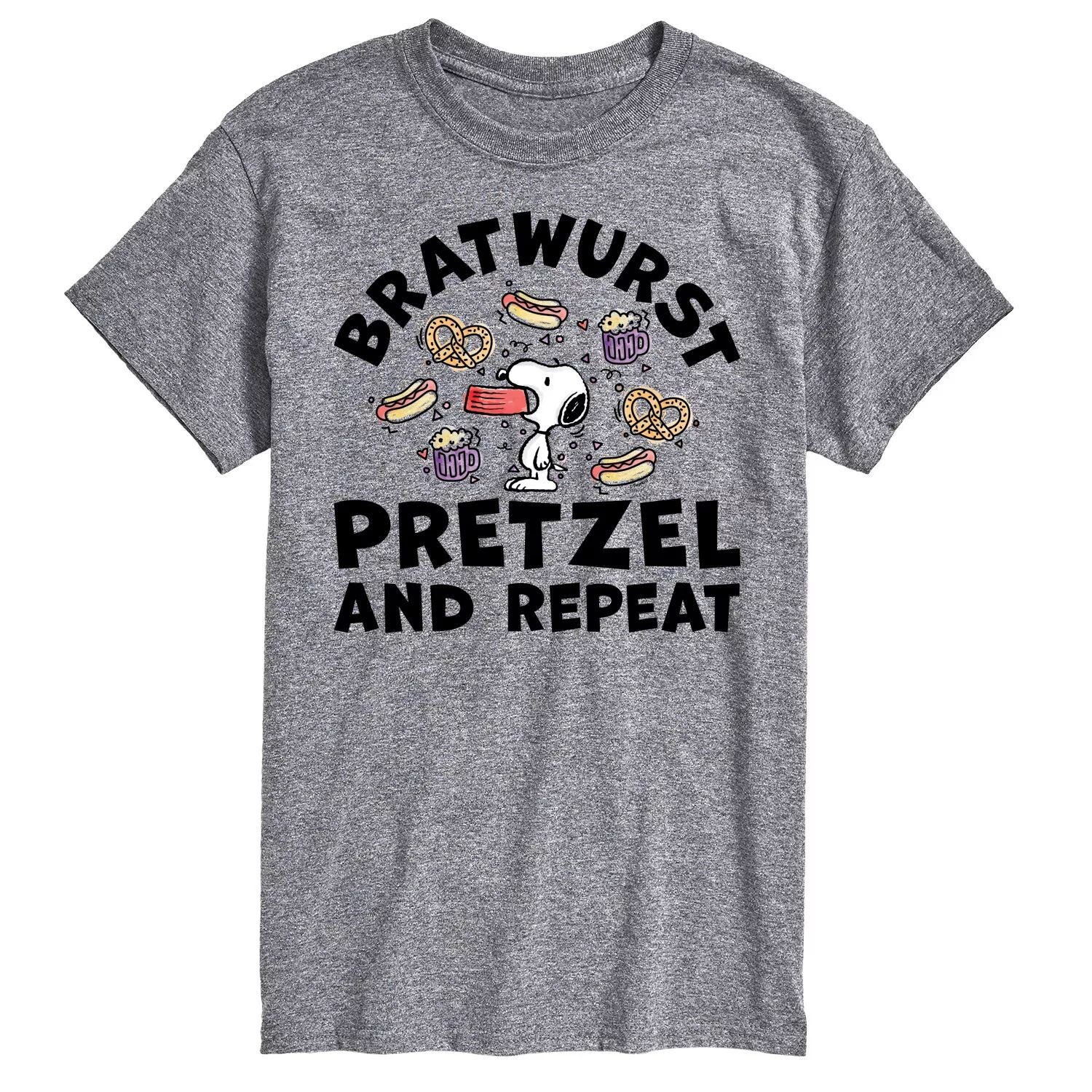 Футболка Big & Tall Peanuts Bratwurst Pretzel и повторяющийся рисунок Licensed Character, серый
Футболка Big & Tall Peanuts Bratwurst Pretzel и повторяющийся рисунок Licensed Character, серый