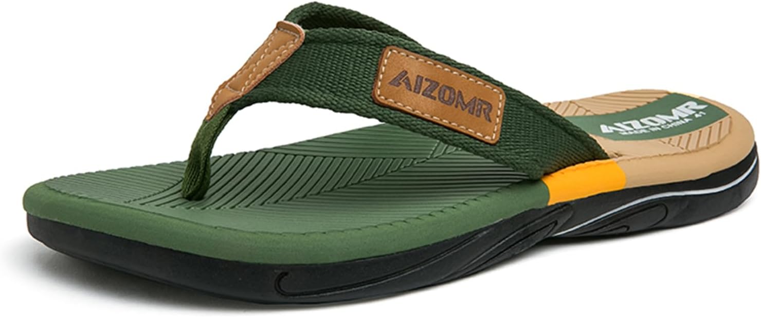 Мужские шлепанцы, модные сандалии-вьетнамки с поддержкой свода стопы, повседневные тапочки с Т-образным ремешком Abborora, зеленый
Мужские шлепанцы, модные сандалии-вьетнамки с поддержкой свода стопы, повседневные тапочки с Т-образным ремешком Abborora, зеленый