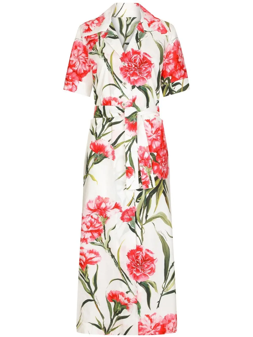 Платье-рубашка с цветочным принтом DOLCE & GABBANA, белый
Платье-рубашка с цветочным принтом DOLCE & GABBANA, белый