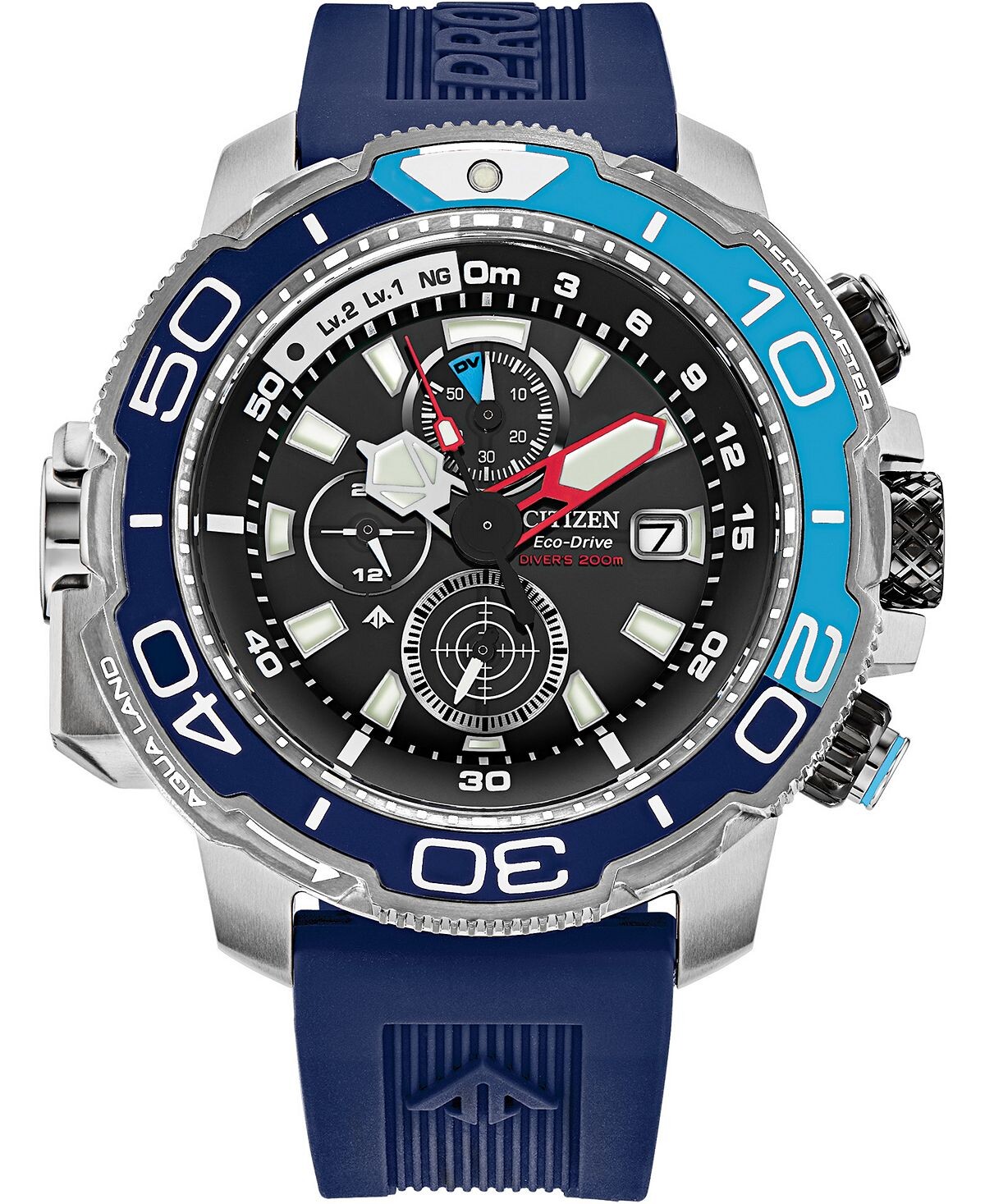 Мужские часы Eco-Drive с хронографом Promaster Aqualand, синий полиуретановый ремешок, 46 мм Citizen
Мужские часы Eco-Drive с хронографом Promaster Aqualand, синий полиуретановый ремешок, 46 мм Citizen