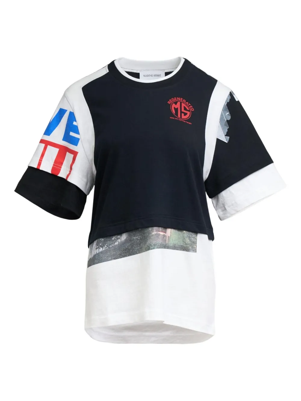 Многослойная футболка Marine Serre, черный
Многослойная футболка Marine Serre, черный