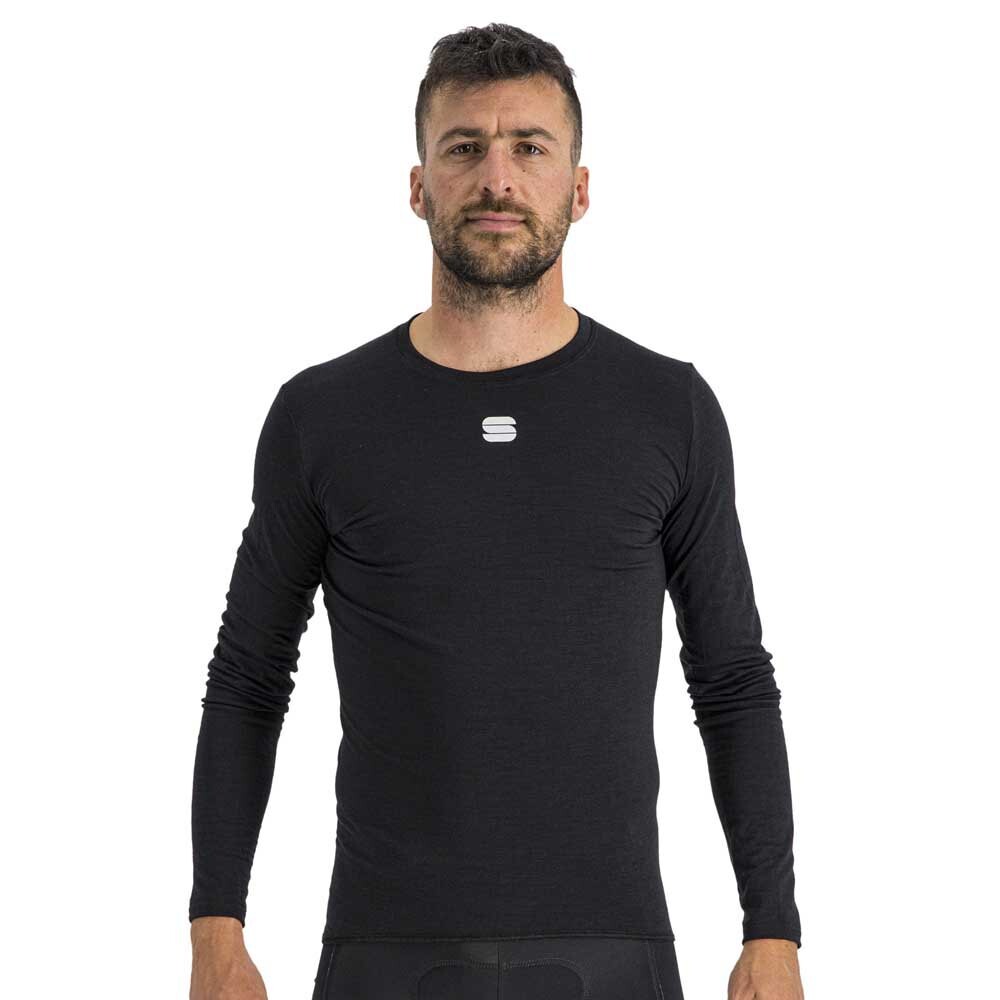 Базовый слой с длинным рукавом Sportful Merino Layer Tee, черный 
Базовый слой с длинным рукавом Sportful Merino Layer Tee, черный