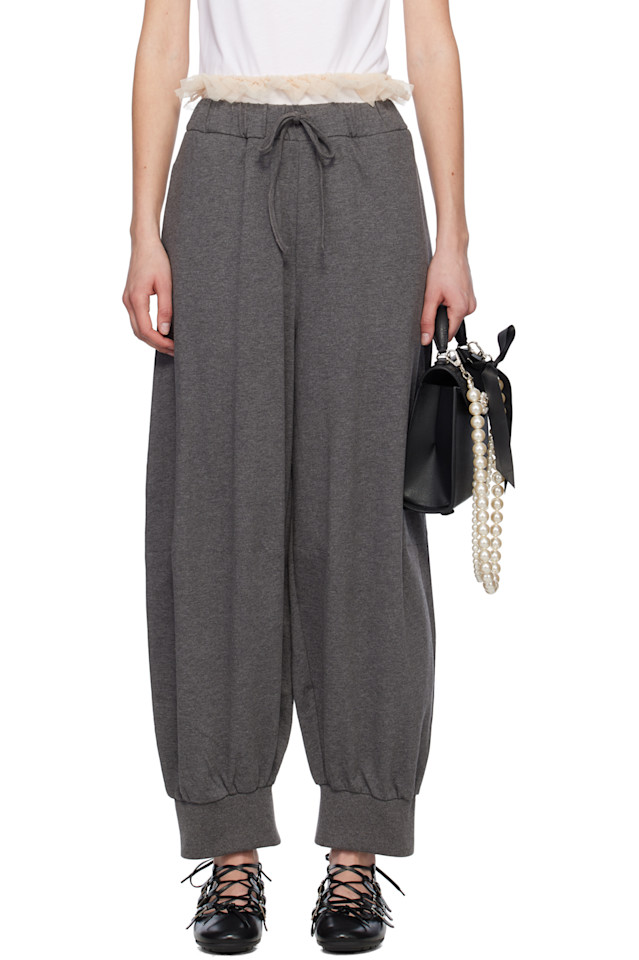 Открытые кружевные шорты с завязками для отдыха Simone Rocha, цвет charcoal
Открытые кружевные шорты с завязками для отдыха Simone Rocha, цвет charcoal