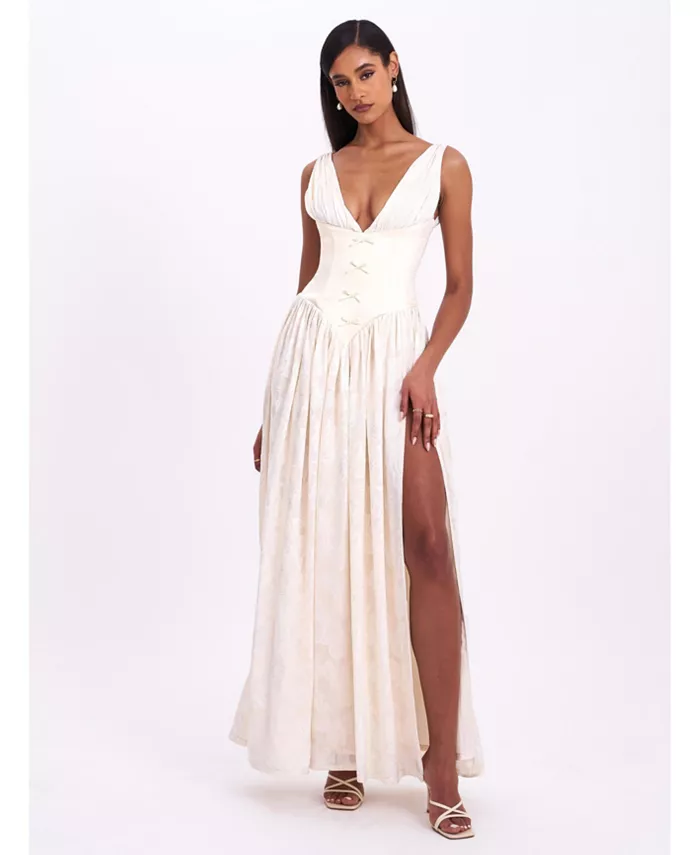 Женское жаккардовое платье макси Sabrina Butter Yellow с высоким разрезом Miss Circle, желтый
Женское жаккардовое платье макси Sabrina Butter Yellow с высоким разрезом Miss Circle, желтый