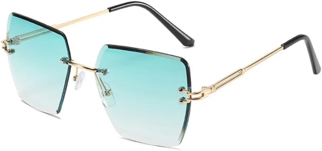 Солнцезащитные очки с защитой от УФ-излучения UV400 | Металлическая без оправа, градиентный цвет | Для женщин и мужчин, для занятий спортом на открытом воздухе и вождения DSVIGF, Gold-green
Солнцезащитные очки с защитой от УФ-излучения UV400 | Металлическая без оправа, градиентный цвет | Для женщин и мужчин, для занятий спортом на открытом воздухе и вождения DSVIGF, Gold-green