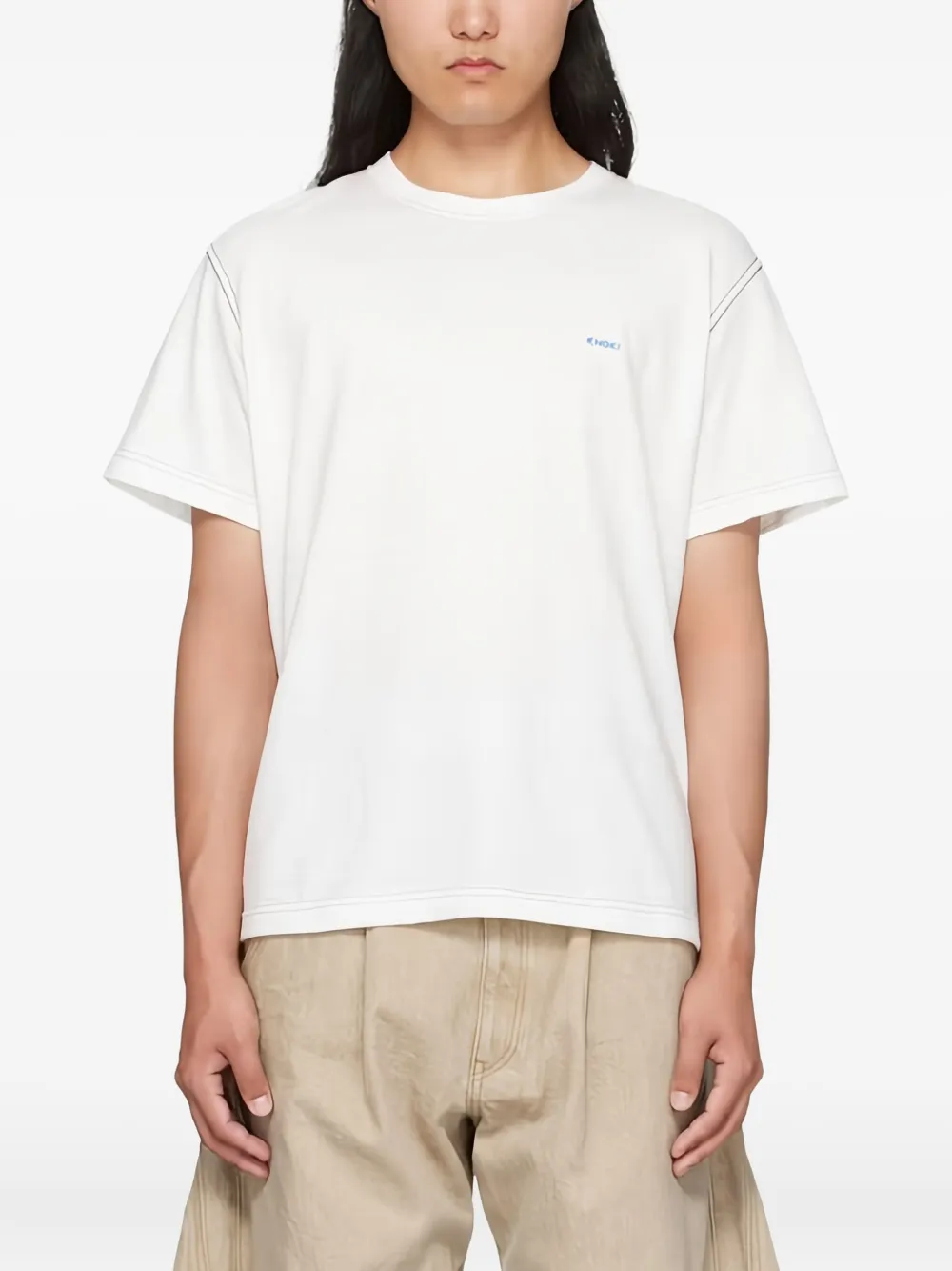 Футболка с графичным принтом и декоративной отстрочкой Khoki, белый
Футболка с графичным принтом и декоративной отстрочкой Khoki, белый